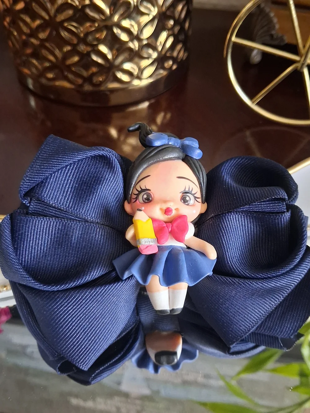 Pink , Light Pink ,White ,navy Blue Girls' Hair Bow Clip - Kids Accessories